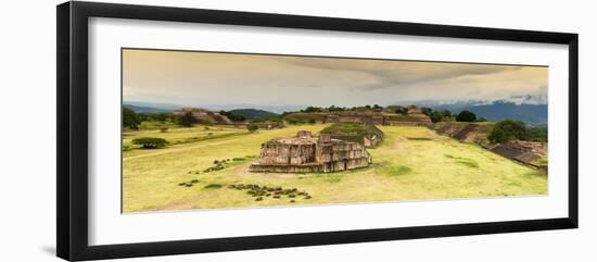 ¡Viva Mexico! Panoramic Collection - Ruins of Monte Alban at Sunset II-Philippe Hugonnard-Framed Photographic Print