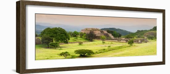¡Viva Mexico! Panoramic Collection - Ruins of Monte Alban at Sunset III-Philippe Hugonnard-Framed Photographic Print