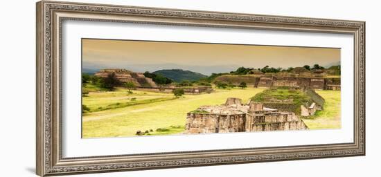 ¡Viva Mexico! Panoramic Collection - Ruins of Monte Alban at Sunset-Philippe Hugonnard-Framed Photographic Print