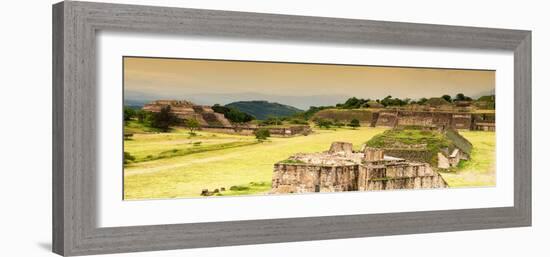 ¡Viva Mexico! Panoramic Collection - Ruins of Monte Alban at Sunset-Philippe Hugonnard-Framed Photographic Print