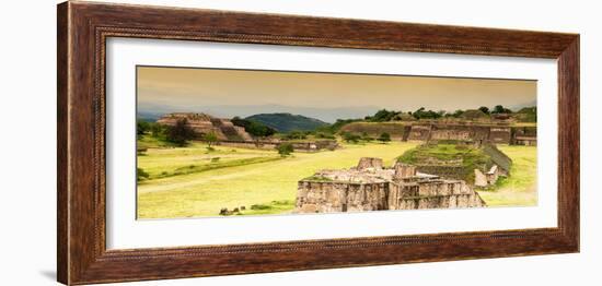 ¡Viva Mexico! Panoramic Collection - Ruins of Monte Alban at Sunset-Philippe Hugonnard-Framed Photographic Print