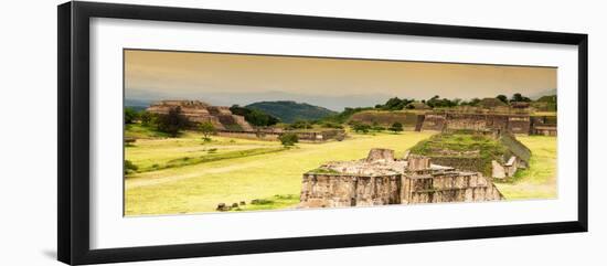 ¡Viva Mexico! Panoramic Collection - Ruins of Monte Alban at Sunset-Philippe Hugonnard-Framed Photographic Print