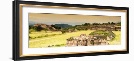 ¡Viva Mexico! Panoramic Collection - Ruins of Monte Alban at Sunset-Philippe Hugonnard-Framed Photographic Print