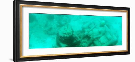 ¡Viva Mexico! Panoramic Collection - Sculptures at bottom of sea in Cancun III-Philippe Hugonnard-Framed Photographic Print