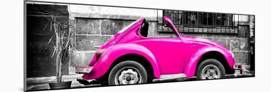 ¡Viva Mexico! Panoramic Collection - Small Deep Pink VW Beetle Car-Philippe Hugonnard-Mounted Photographic Print