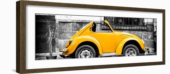 ¡Viva Mexico! Panoramic Collection - Small Gold VW Beetle Car-Philippe Hugonnard-Framed Photographic Print