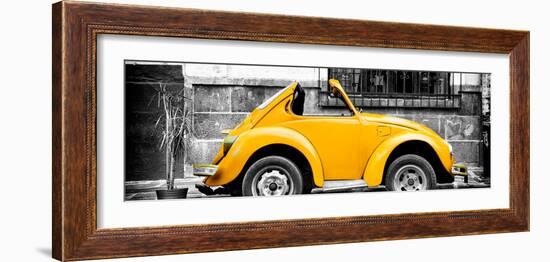 ¡Viva Mexico! Panoramic Collection - Small Gold VW Beetle Car-Philippe Hugonnard-Framed Photographic Print