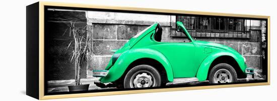 ¡Viva Mexico! Panoramic Collection - Small Green VW Beetle Car-Philippe Hugonnard-Framed Premier Image Canvas