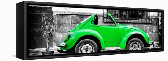 ¡Viva Mexico! Panoramic Collection - Small Kelly Green VW Beetle Car-Philippe Hugonnard-Framed Premier Image Canvas