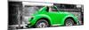 ¡Viva Mexico! Panoramic Collection - Small Kelly Green VW Beetle Car-Philippe Hugonnard-Mounted Photographic Print