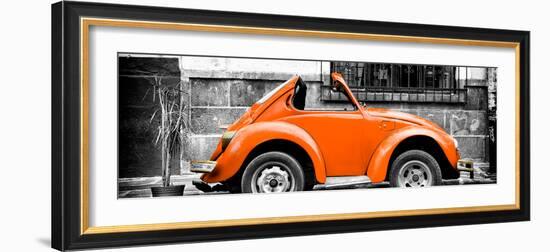 ¡Viva Mexico! Panoramic Collection - Small Orange VW Beetle Car-Philippe Hugonnard-Framed Photographic Print