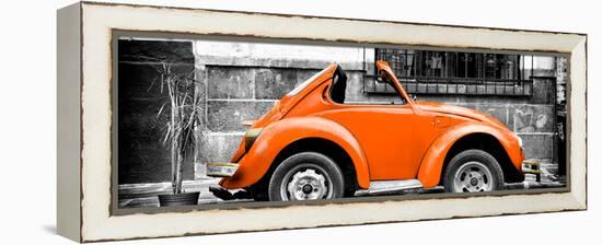 ¡Viva Mexico! Panoramic Collection - Small Orange VW Beetle Car-Philippe Hugonnard-Framed Premier Image Canvas