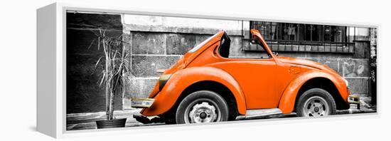 ¡Viva Mexico! Panoramic Collection - Small Orange VW Beetle Car-Philippe Hugonnard-Framed Premier Image Canvas