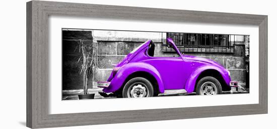 ¡Viva Mexico! Panoramic Collection - Small Purple VW Beetle Car-Philippe Hugonnard-Framed Photographic Print