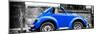 ¡Viva Mexico! Panoramic Collection - Small Royal Blue VW Beetle Car-Philippe Hugonnard-Mounted Photographic Print