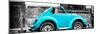 ¡Viva Mexico! Panoramic Collection - Small Turquoise VW Beetle Car-Philippe Hugonnard-Mounted Photographic Print