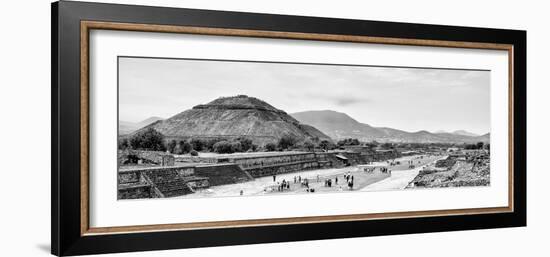 ¡Viva Mexico! Panoramic Collection - Teotihuacan Pyramid II-Philippe Hugonnard-Framed Photographic Print