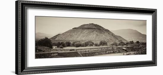 ¡Viva Mexico! Panoramic Collection - Teotihuacan Pyramid IV-Philippe Hugonnard-Framed Photographic Print