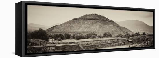 ¡Viva Mexico! Panoramic Collection - Teotihuacan Pyramid IV-Philippe Hugonnard-Framed Premier Image Canvas
