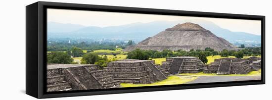 ¡Viva Mexico! Panoramic Collection - Teotihuacan Pyramids V-Philippe Hugonnard-Framed Premier Image Canvas