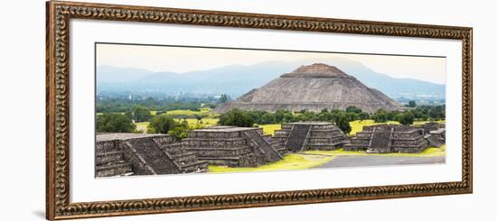 ¡Viva Mexico! Panoramic Collection - Teotihuacan Pyramids V-Philippe Hugonnard-Framed Photographic Print