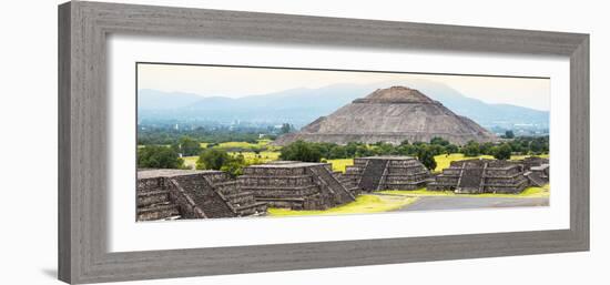 ¡Viva Mexico! Panoramic Collection - Teotihuacan Pyramids V-Philippe Hugonnard-Framed Photographic Print