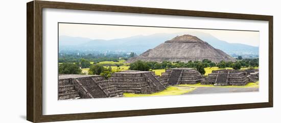 ¡Viva Mexico! Panoramic Collection - Teotihuacan Pyramids V-Philippe Hugonnard-Framed Photographic Print