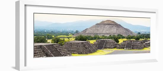 ¡Viva Mexico! Panoramic Collection - Teotihuacan Pyramids V-Philippe Hugonnard-Framed Photographic Print