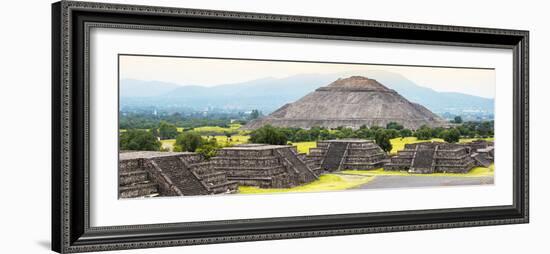 ¡Viva Mexico! Panoramic Collection - Teotihuacan Pyramids V-Philippe Hugonnard-Framed Photographic Print