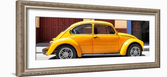 ¡Viva Mexico! Panoramic Collection - The Dark Yellow Beetle Car-Philippe Hugonnard-Framed Premium Photographic Print