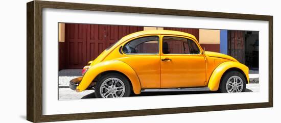 ¡Viva Mexico! Panoramic Collection - The Dark Yellow Beetle Car-Philippe Hugonnard-Framed Premium Photographic Print