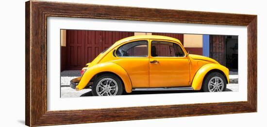 ¡Viva Mexico! Panoramic Collection - The Dark Yellow Beetle Car-Philippe Hugonnard-Framed Premium Photographic Print