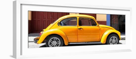 ¡Viva Mexico! Panoramic Collection - The Dark Yellow Beetle Car-Philippe Hugonnard-Framed Premium Photographic Print