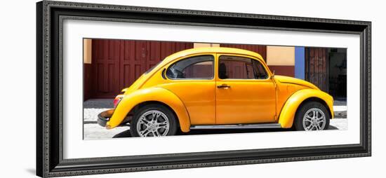 ¡Viva Mexico! Panoramic Collection - The Dark Yellow Beetle Car-Philippe Hugonnard-Framed Premium Photographic Print