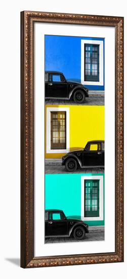 ¡Viva Mexico! Panoramic Collection - Three Black VW Beetle Cars XVI-Philippe Hugonnard-Framed Photographic Print