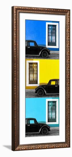 ¡Viva Mexico! Panoramic Collection - Three Black VW Beetle Cars XX-Philippe Hugonnard-Framed Photographic Print