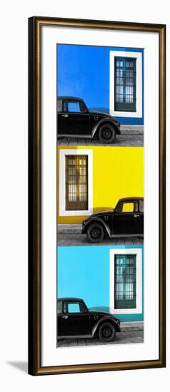¡Viva Mexico! Panoramic Collection - Three Black VW Beetle Cars XX-Philippe Hugonnard-Framed Photographic Print