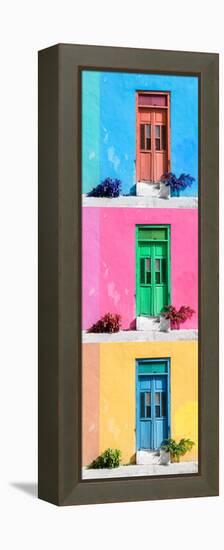 ¡Viva Mexico! Panoramic Collection - Tree Colorful Doors VIII-Philippe Hugonnard-Framed Premier Image Canvas