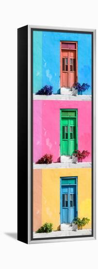 ¡Viva Mexico! Panoramic Collection - Tree Colorful Doors VIII-Philippe Hugonnard-Framed Premier Image Canvas