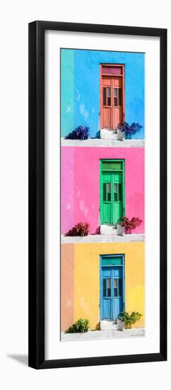 ¡Viva Mexico! Panoramic Collection - Tree Colorful Doors VIII-Philippe Hugonnard-Framed Photographic Print