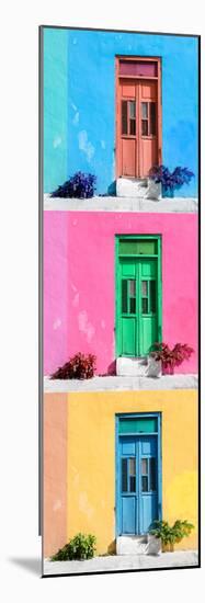 ¡Viva Mexico! Panoramic Collection - Tree Colorful Doors VIII-Philippe Hugonnard-Mounted Photographic Print