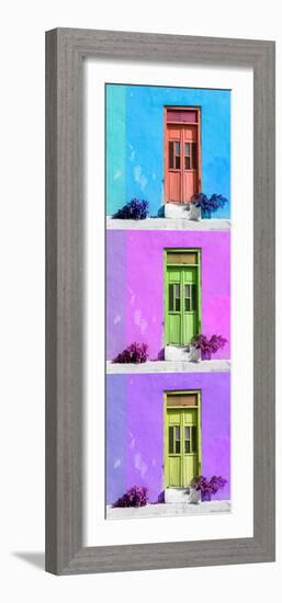 ¡Viva Mexico! Panoramic Collection - Tree Colorful Doors XIV-Philippe Hugonnard-Framed Photographic Print