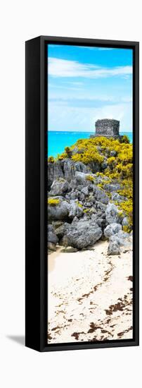 ¡Viva Mexico! Panoramic Collection - Tulum Ruins along Caribbean Coastline III-Philippe Hugonnard-Framed Premier Image Canvas