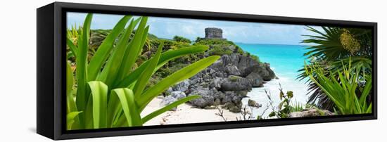 ¡Viva Mexico! Panoramic Collection - Tulum Ruins along Caribbean Coastline V-Philippe Hugonnard-Framed Premier Image Canvas