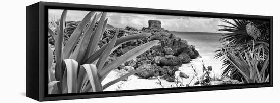 ¡Viva Mexico! Panoramic Collection - Tulum Ruins along Caribbean Coastline VI-Philippe Hugonnard-Framed Premier Image Canvas