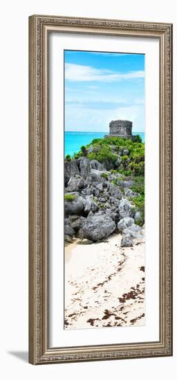 ¡Viva Mexico! Panoramic Collection - Tulum Ruins along Caribbean Coastline-Philippe Hugonnard-Framed Photographic Print