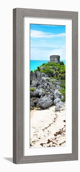 ¡Viva Mexico! Panoramic Collection - Tulum Ruins along Caribbean Coastline-Philippe Hugonnard-Framed Photographic Print