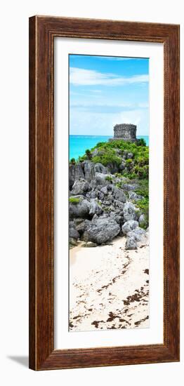 ¡Viva Mexico! Panoramic Collection - Tulum Ruins along Caribbean Coastline-Philippe Hugonnard-Framed Photographic Print