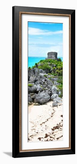 ¡Viva Mexico! Panoramic Collection - Tulum Ruins along Caribbean Coastline-Philippe Hugonnard-Framed Photographic Print