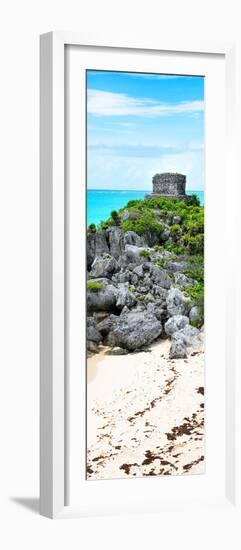 ¡Viva Mexico! Panoramic Collection - Tulum Ruins along Caribbean Coastline-Philippe Hugonnard-Framed Photographic Print